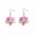 Aretes Jacaranda - Orquídea preservada