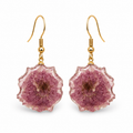 Aretes Lila - Flor natural
