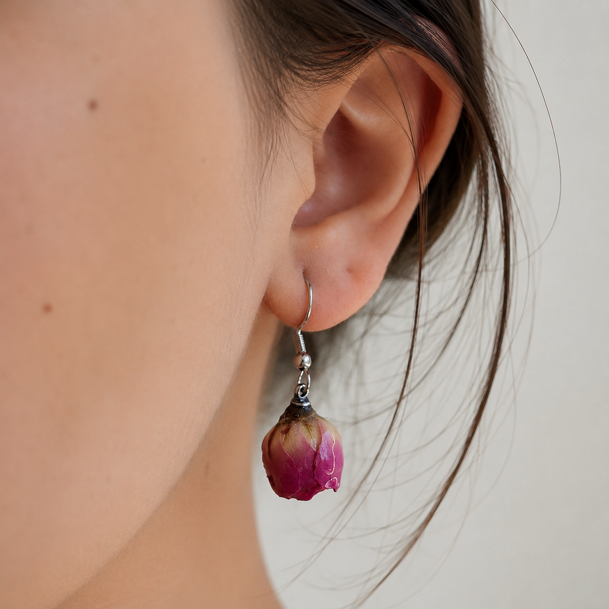 Pendientes Rosetta - Flor natural