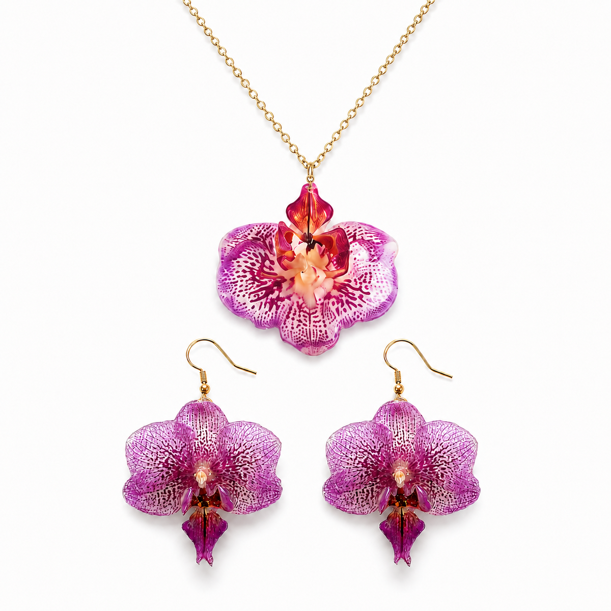 Conjunto Iris - Collar + Pendientes